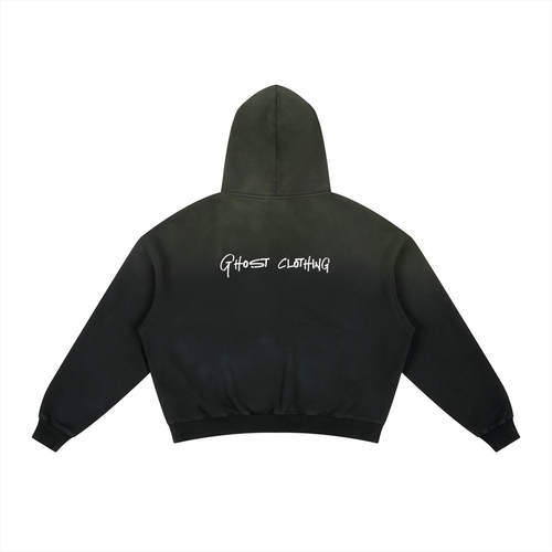 Frayed Sunfade Boxy Fleece Hoodie
