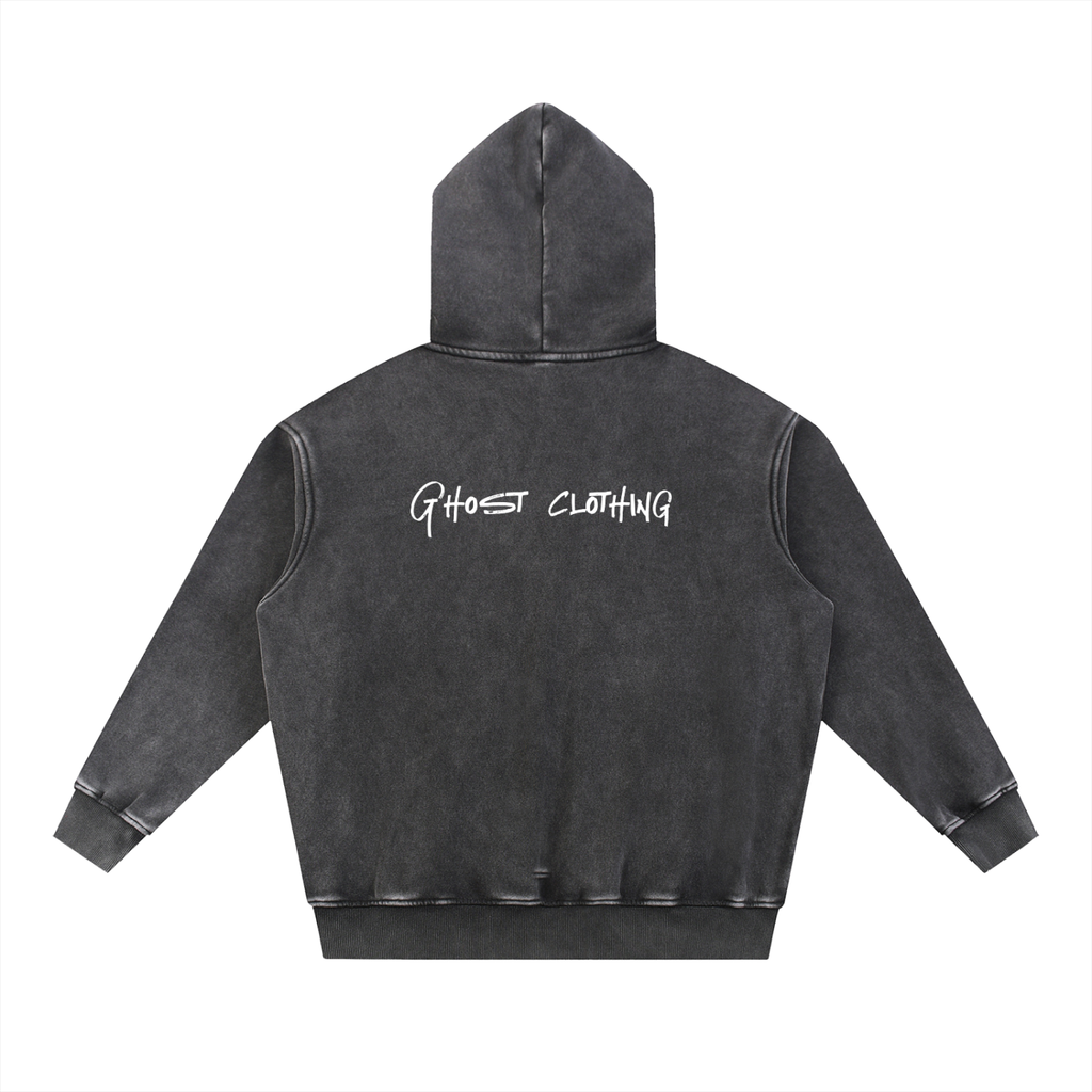 acid Wash Fleece Oversize Hoodie