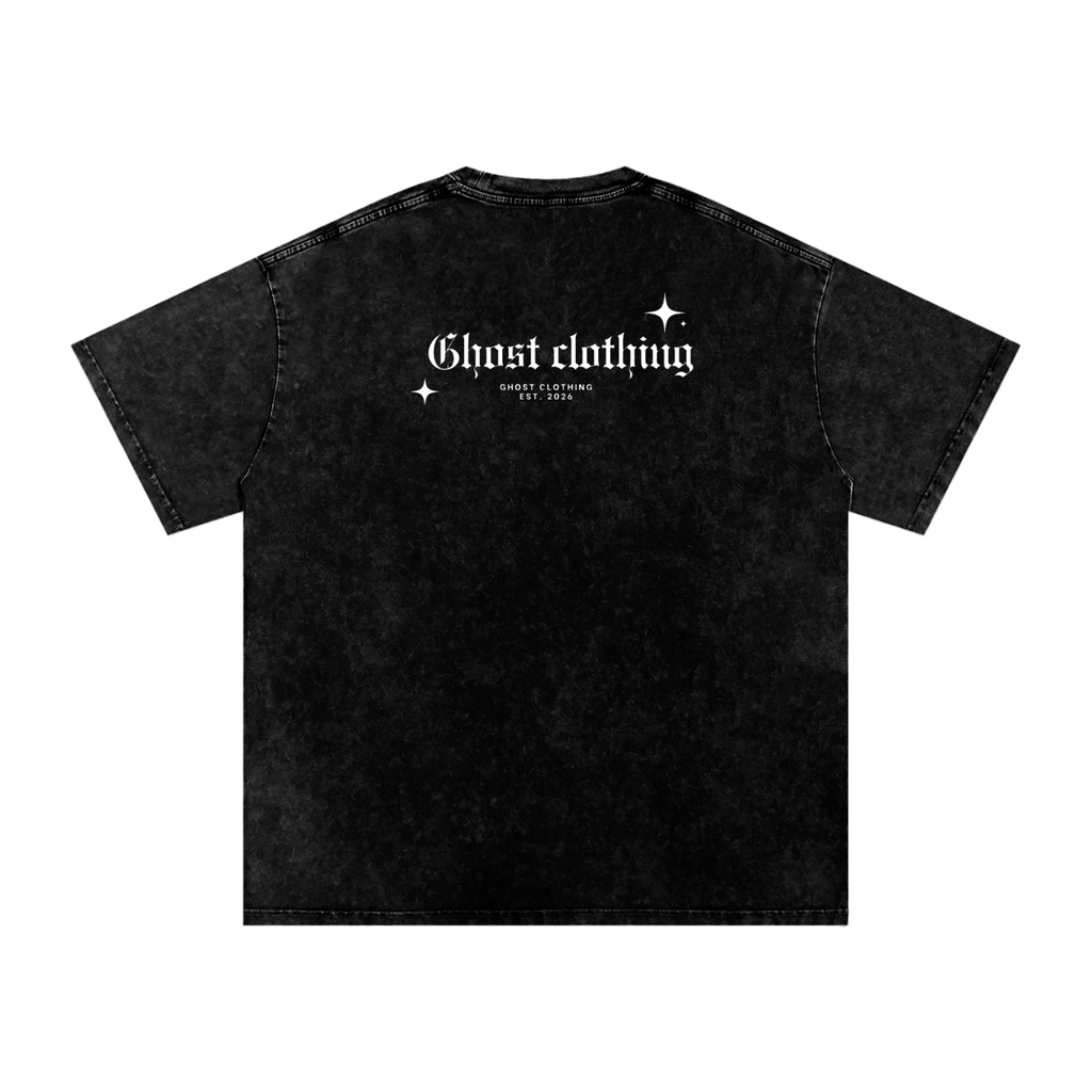 Snow Washed Oversized Cotton T-Shirt