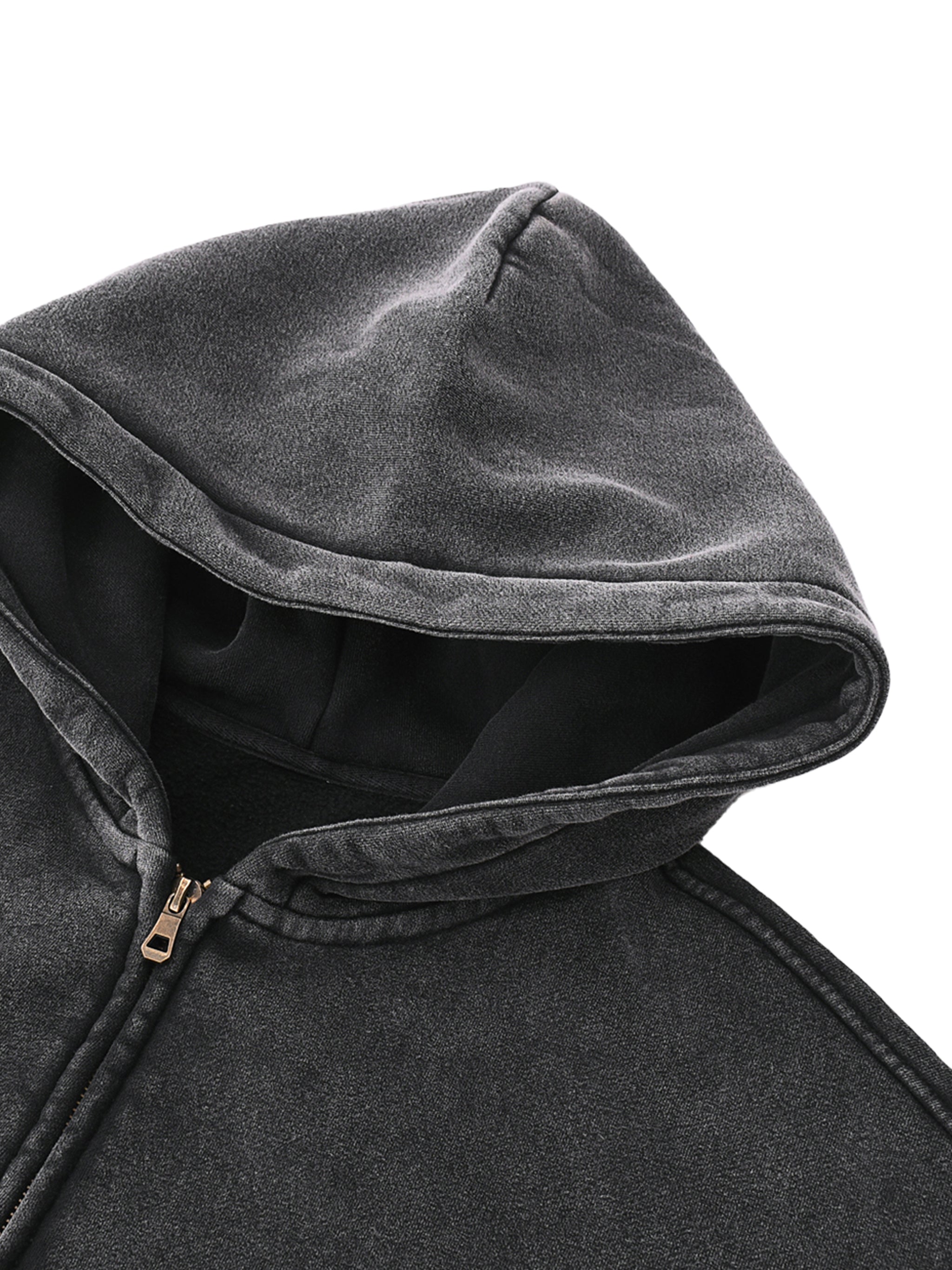 Zip-Through Boxy Fleece Hoodie
